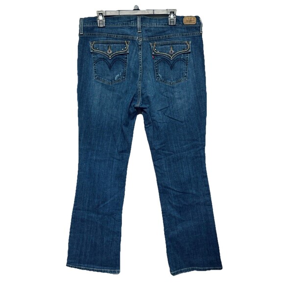 Levi's 515 Jeans Women's size 16 Red Tab Denim Medium Wash Boot Cut Flap Pocket - Picture 3 of 8